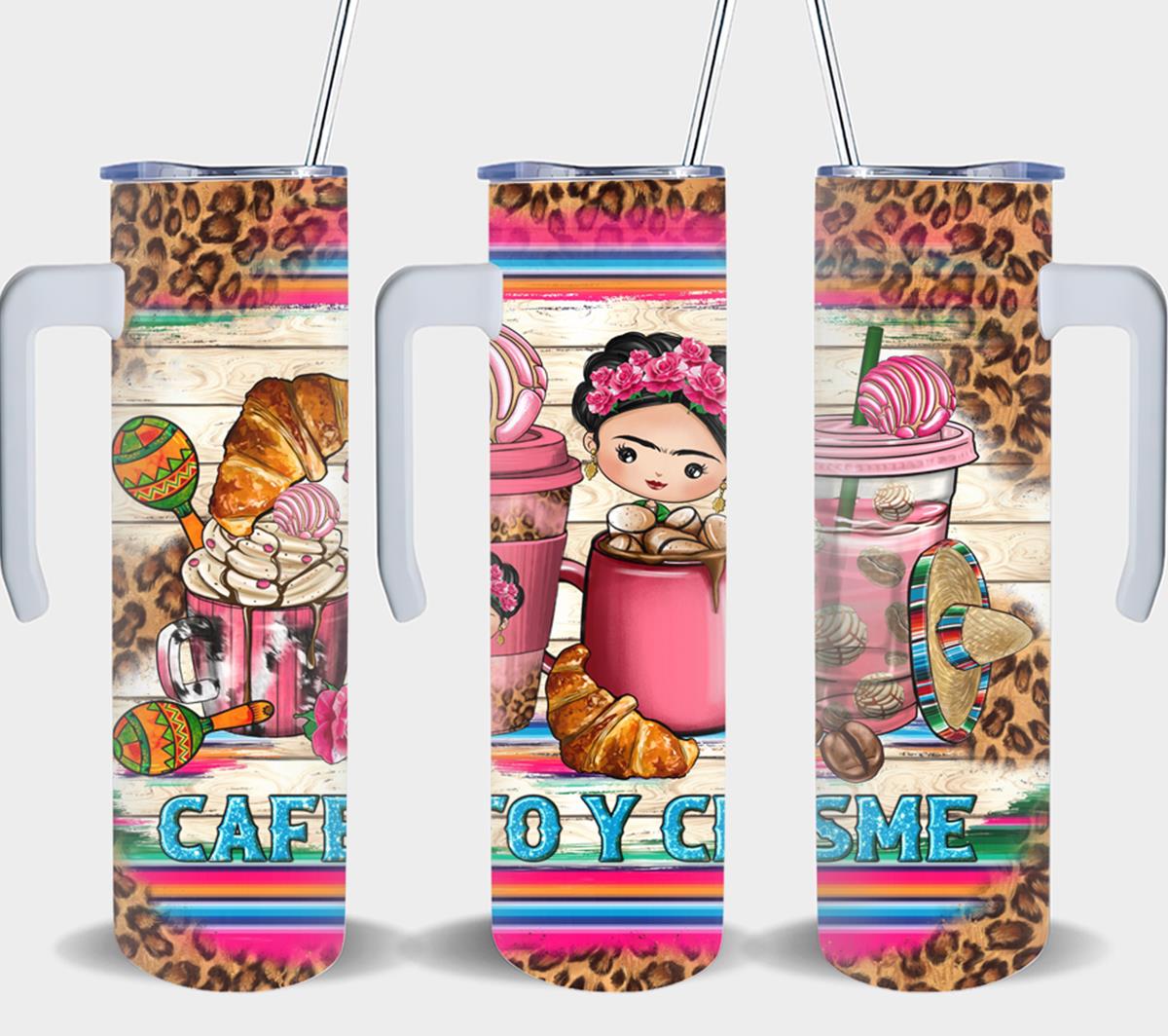 Cafecito y Chisme Mexican Girl-8443 - tumbler