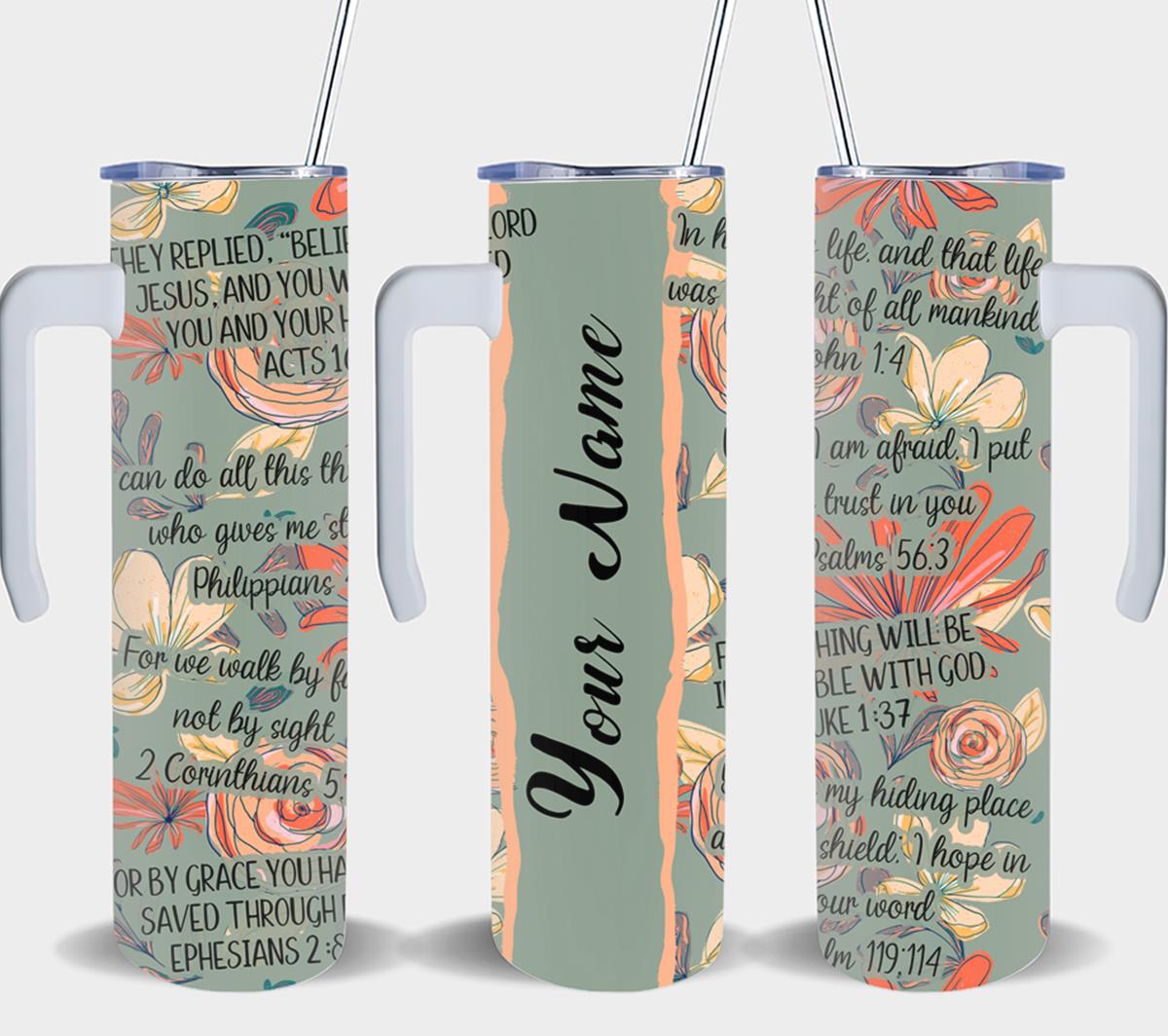 Personalized Christian Affirmations - tumbler