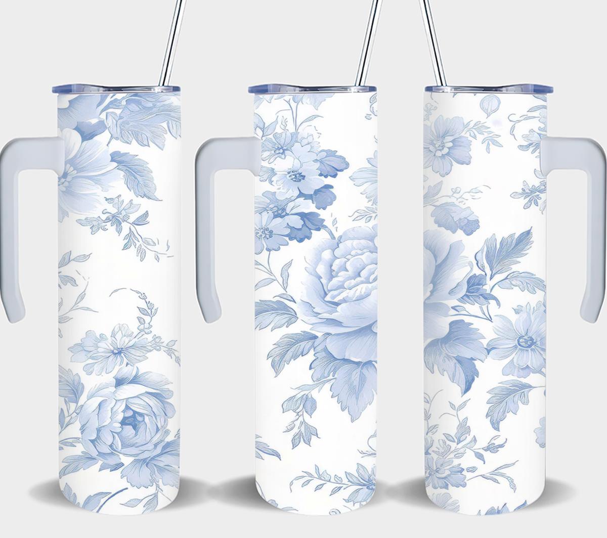 Blue Flower - tumbler