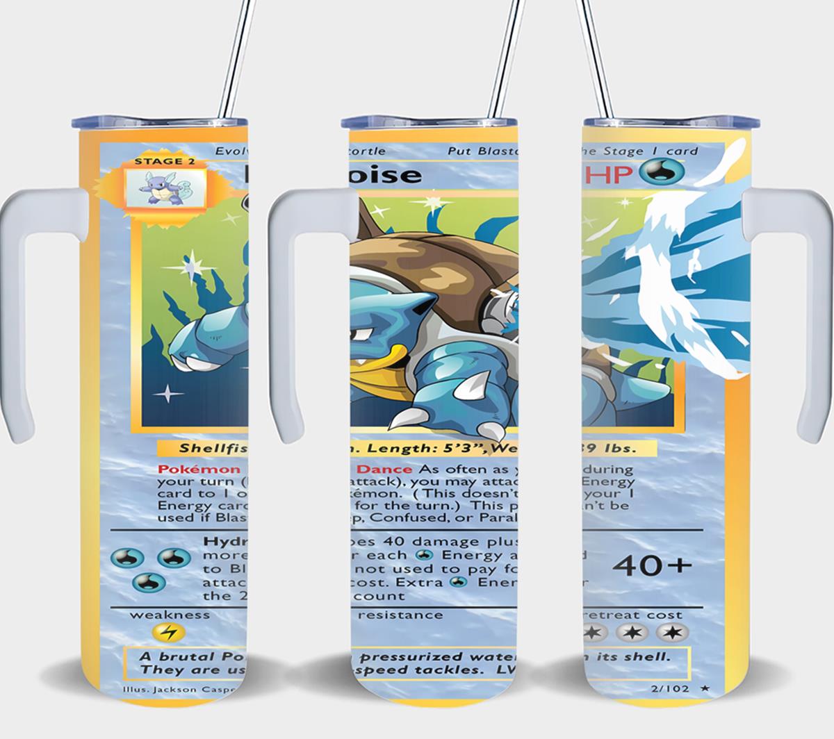 Pokemon Blastoise Card-8037 - tumbler