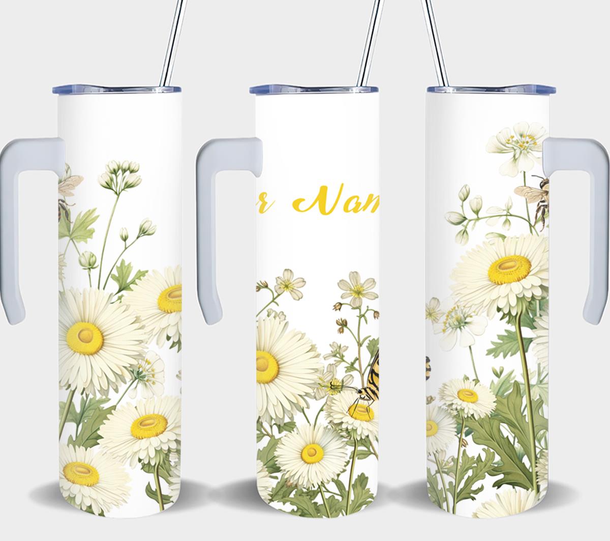 Personalized Birthday April Daisy - tumbler