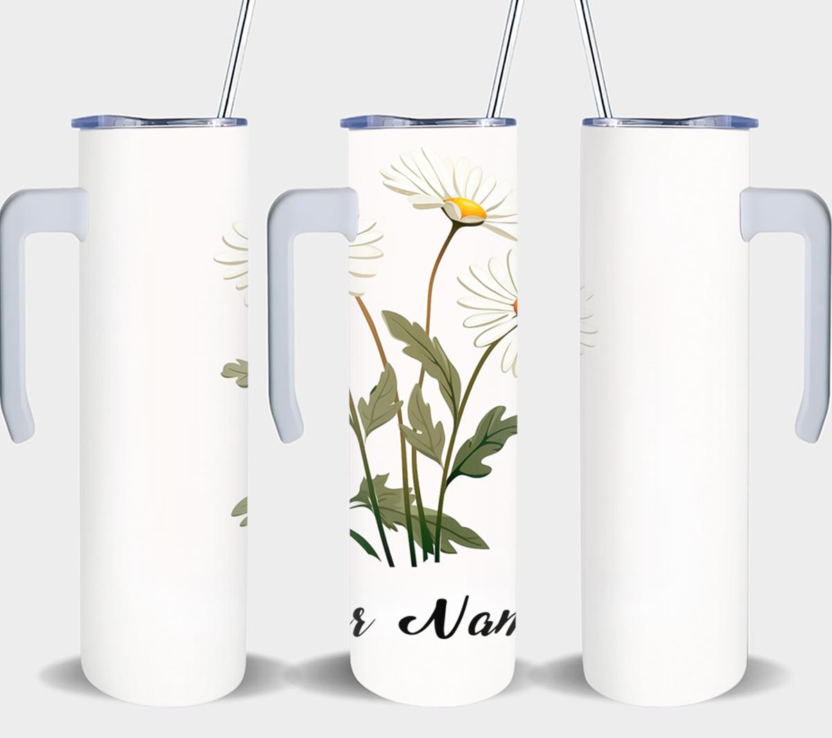 Personalized Birthday April Daisy - tumbler