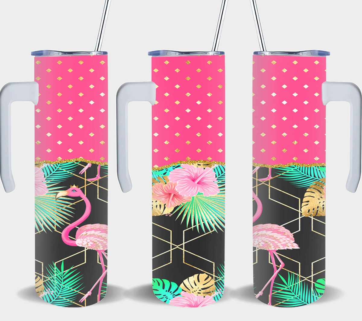 Flamingo Black-10573 - tumbler