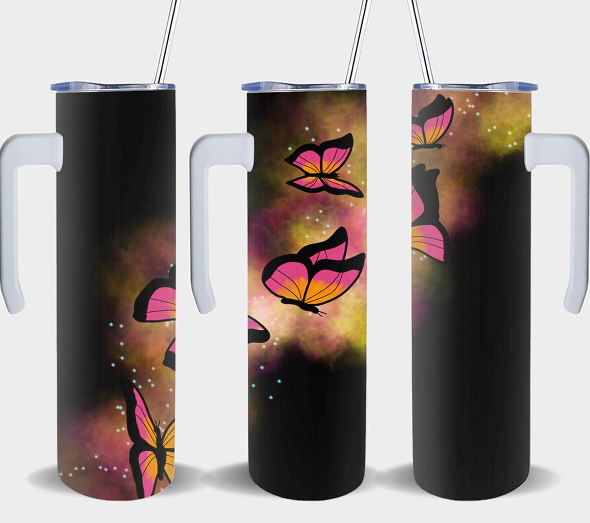 Butterfly Glow Orange-8333 - tumbler