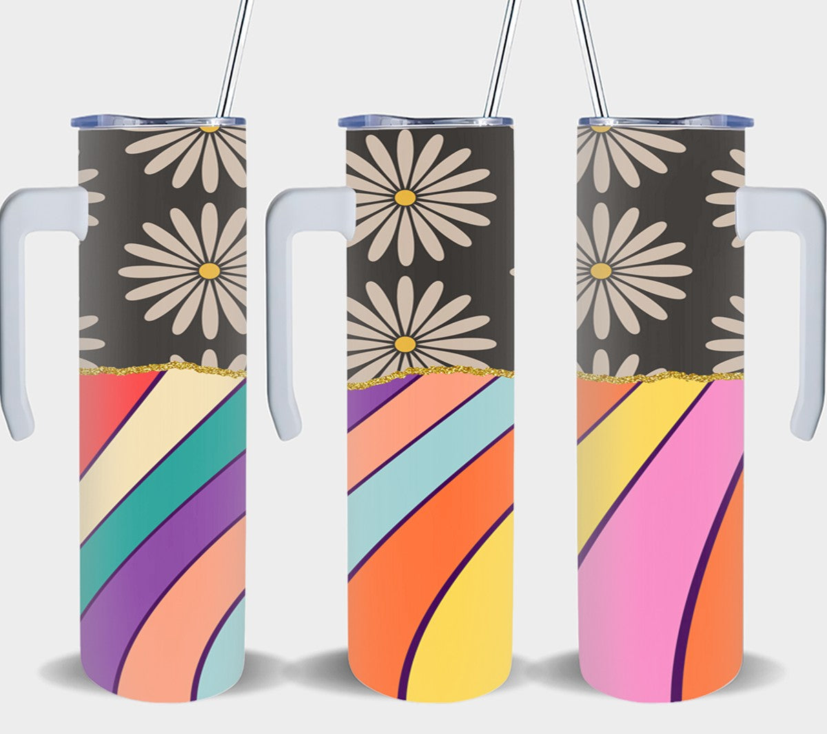 Retro Daisy - tumbler