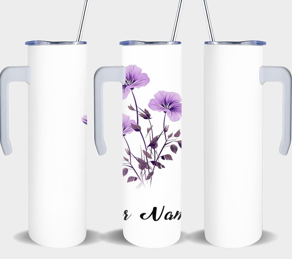 Personalized Birthday February Violet-8246 - tumbler
