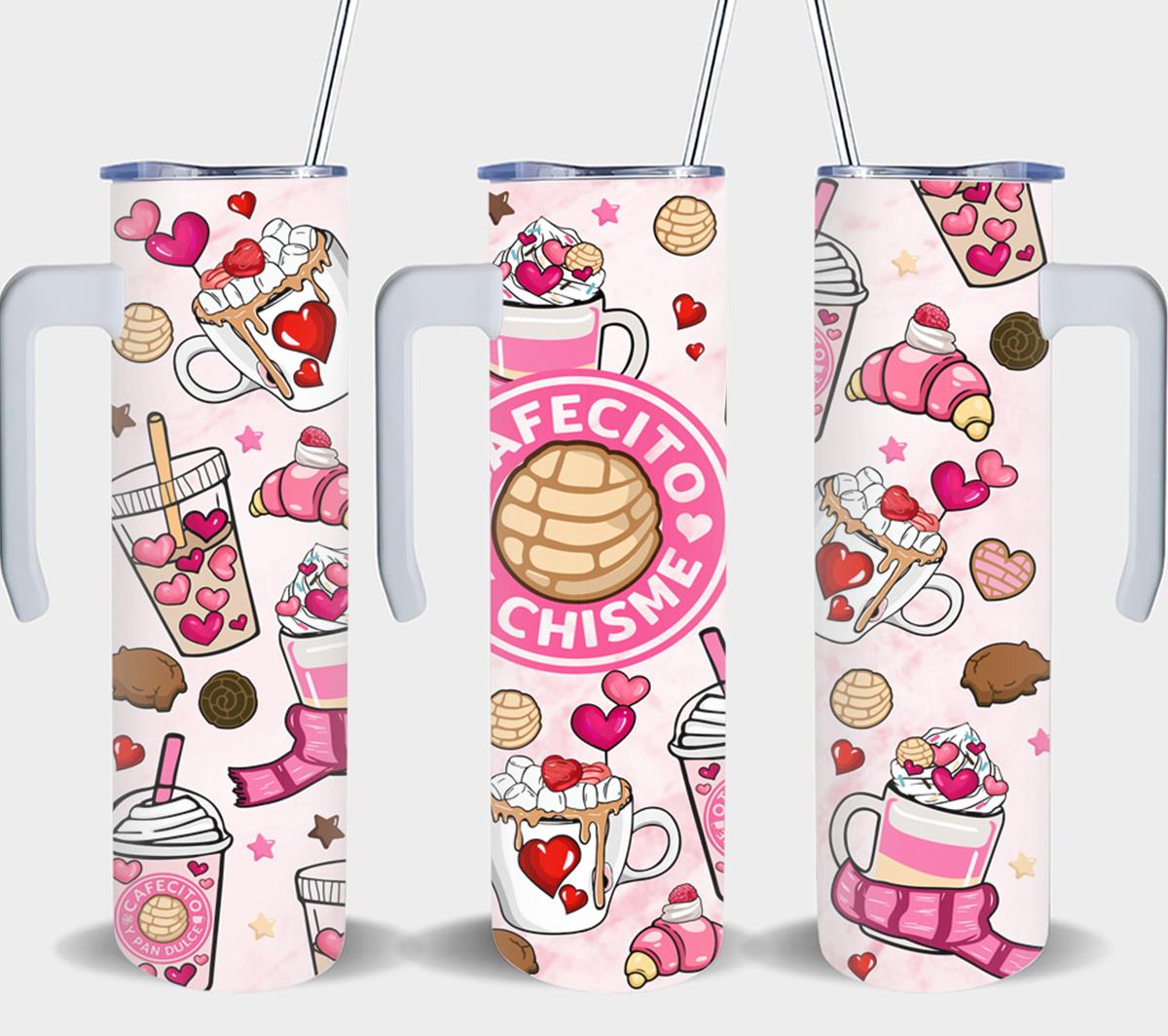 Pink Valentines Cafecito y Chisme-8472 - tumbler