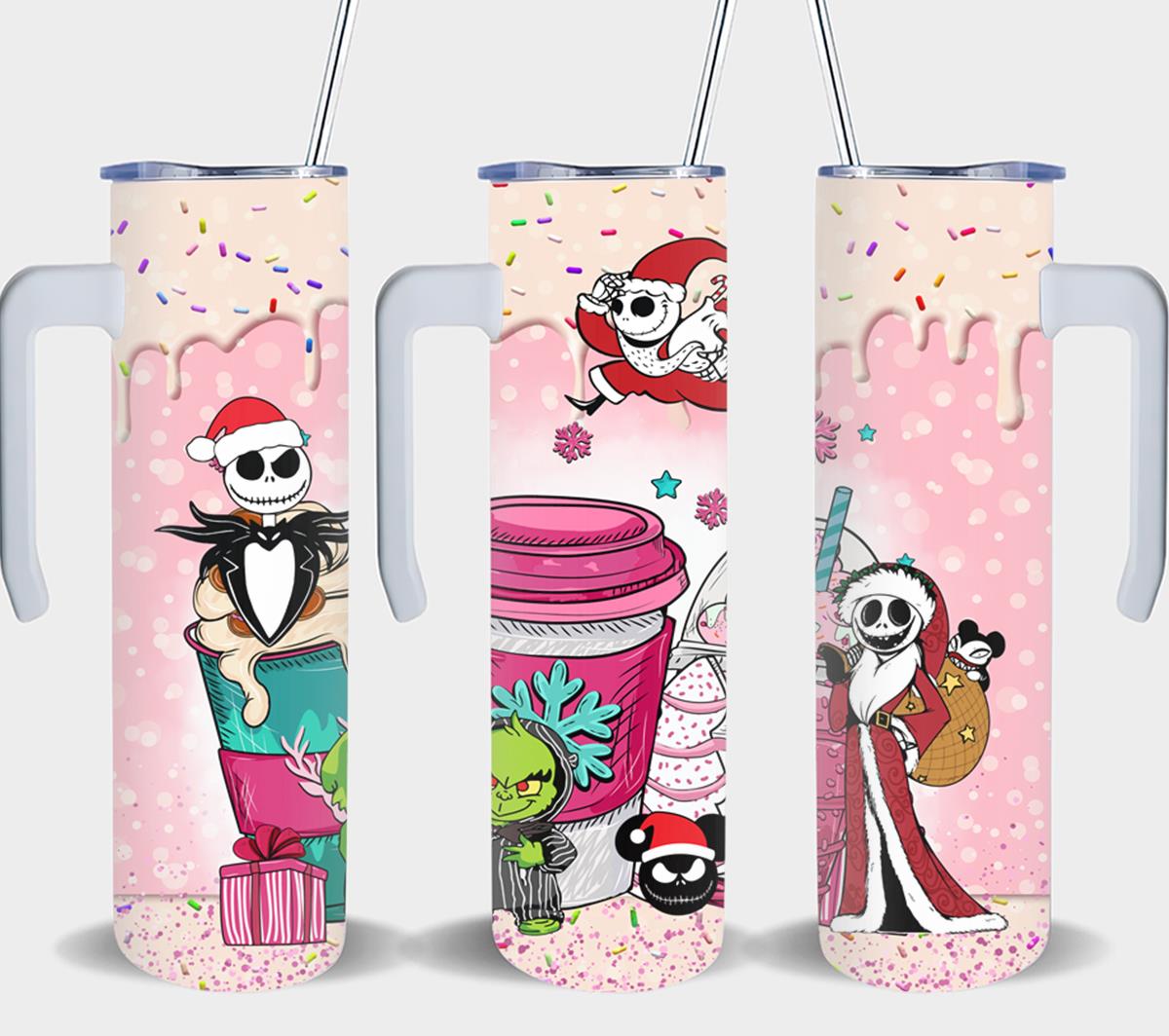 Skull Guy in Christmas - tumbler