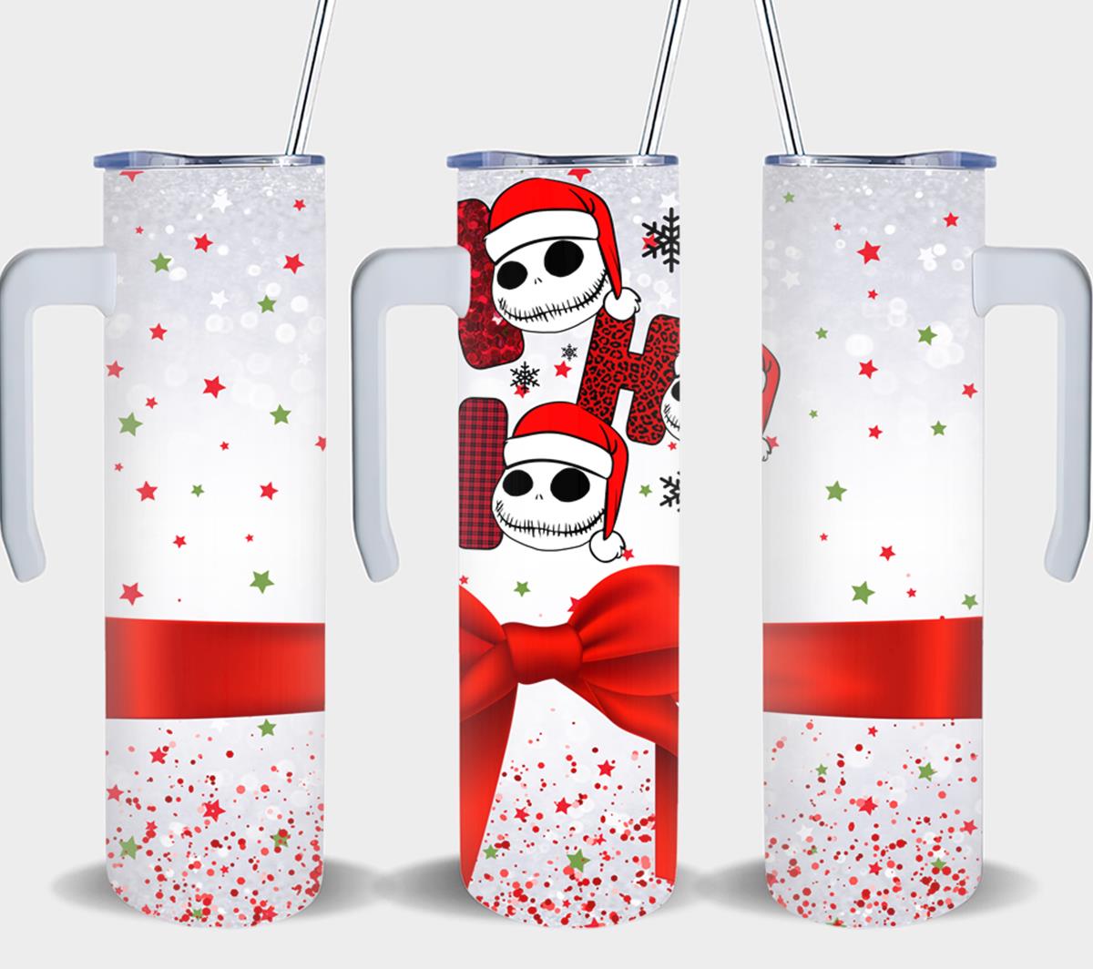 Skull Guy in Christmas - tumbler