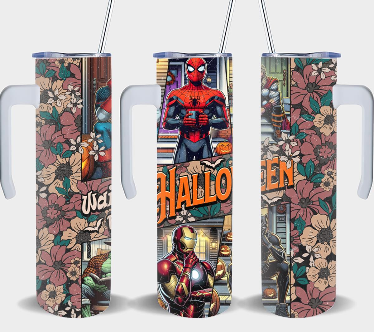 Super Heros Waiting for Halloween-9113 - tumbler