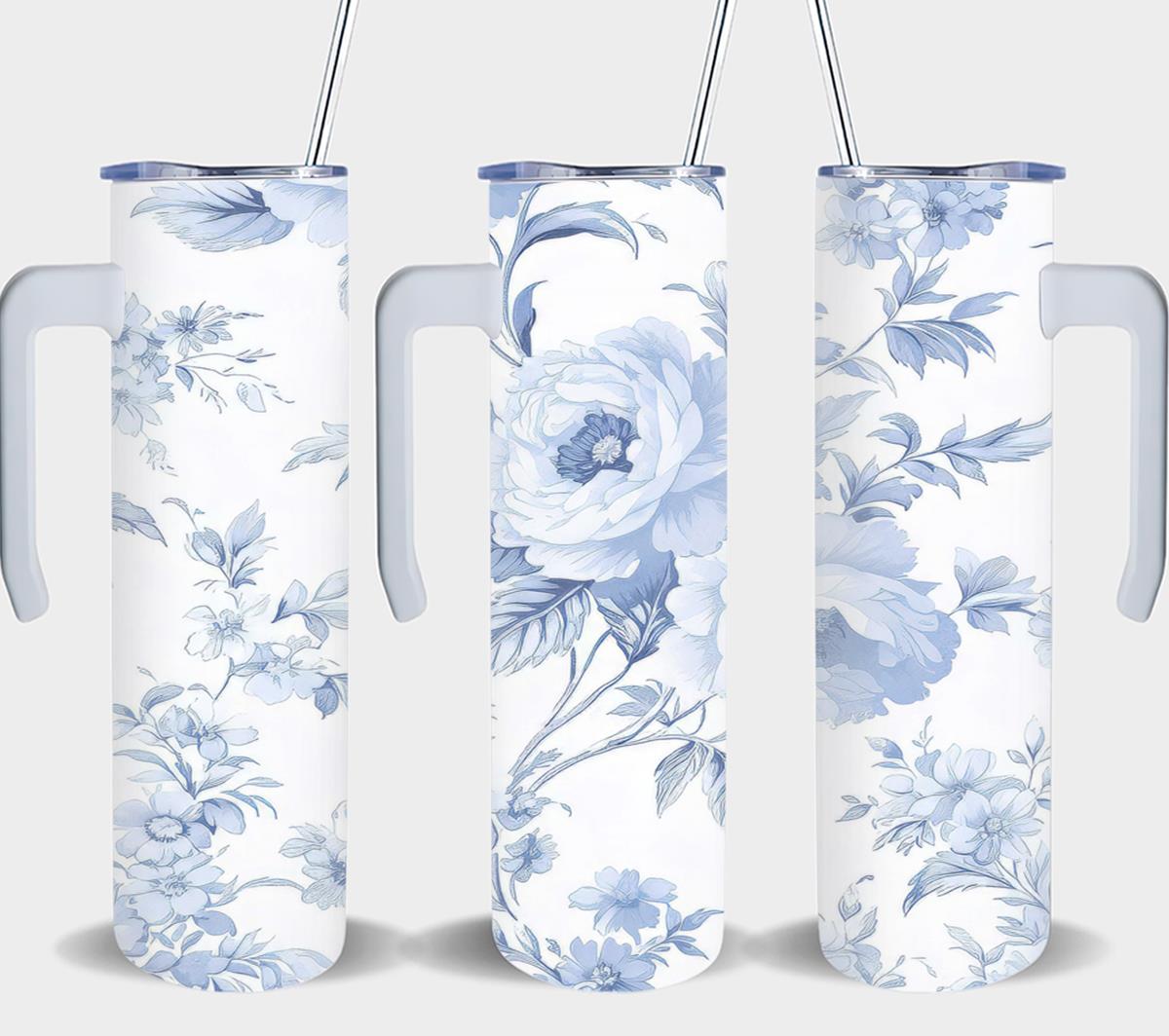 Blue Flower - tumbler