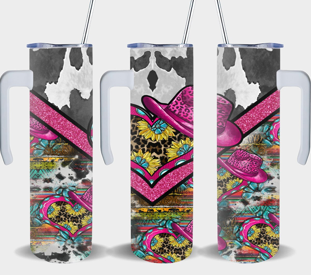 Cow Girl Vee Heart-10568 - tumbler