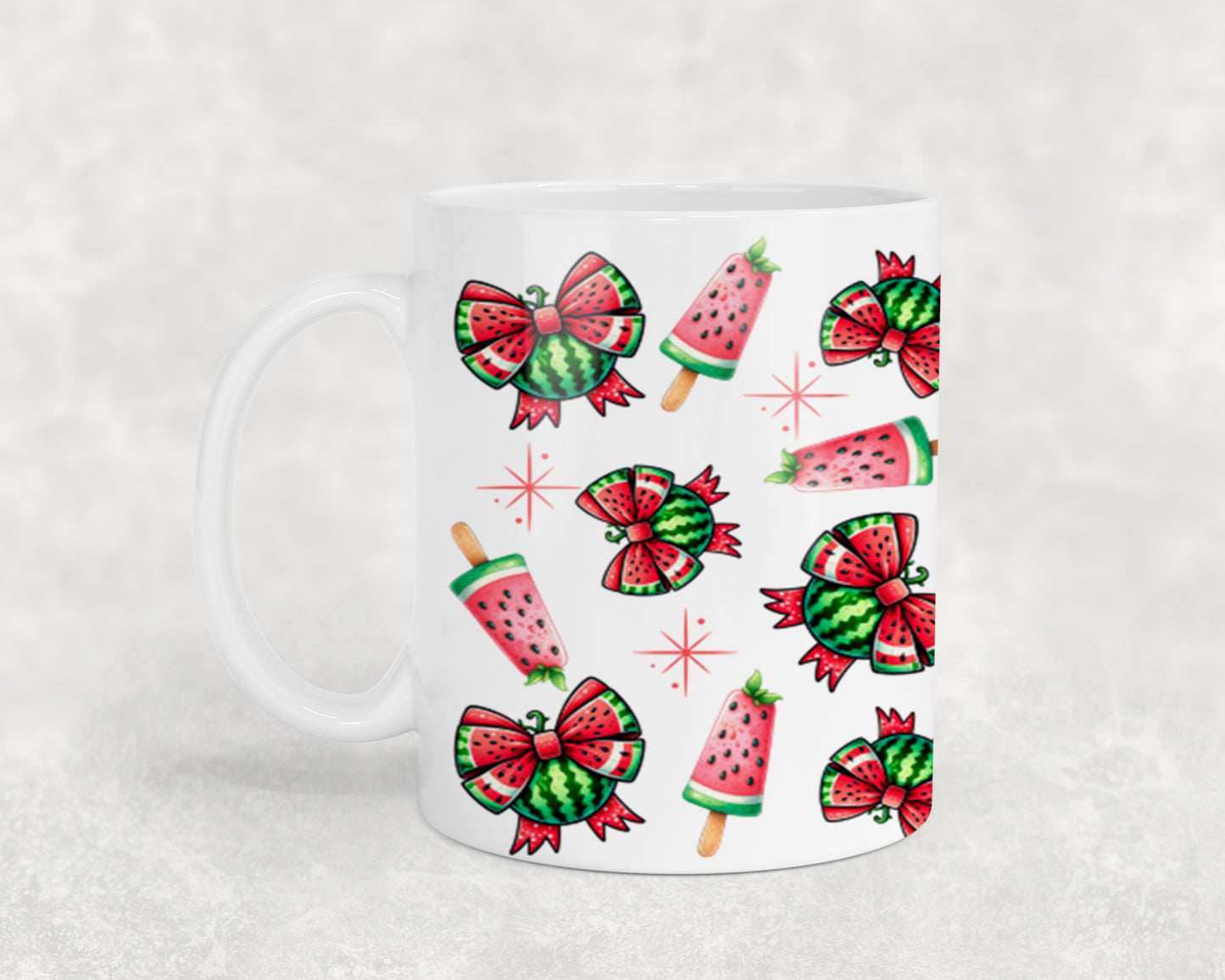 Summer Vibes Watermelon Coquette Bow-10672 - mugs