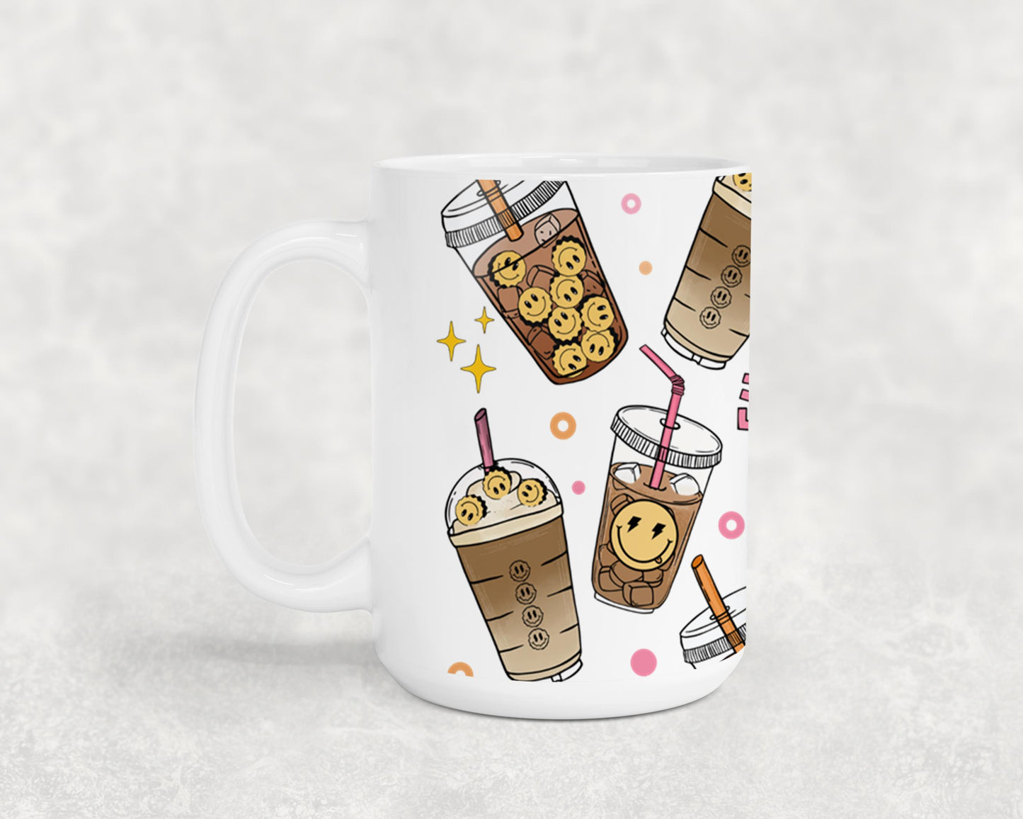 Fueled by Iced Coffee and Anxiety - mugs