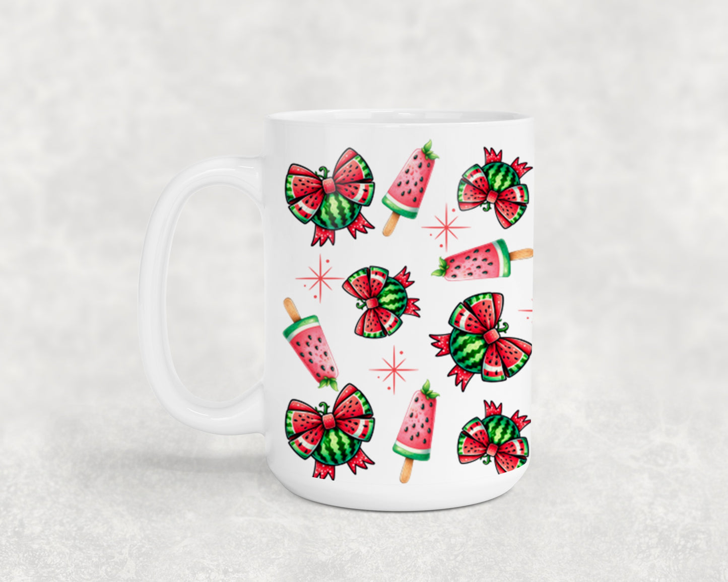 Summer Vibes Watermelon Coquette Bow-10672 - mugs