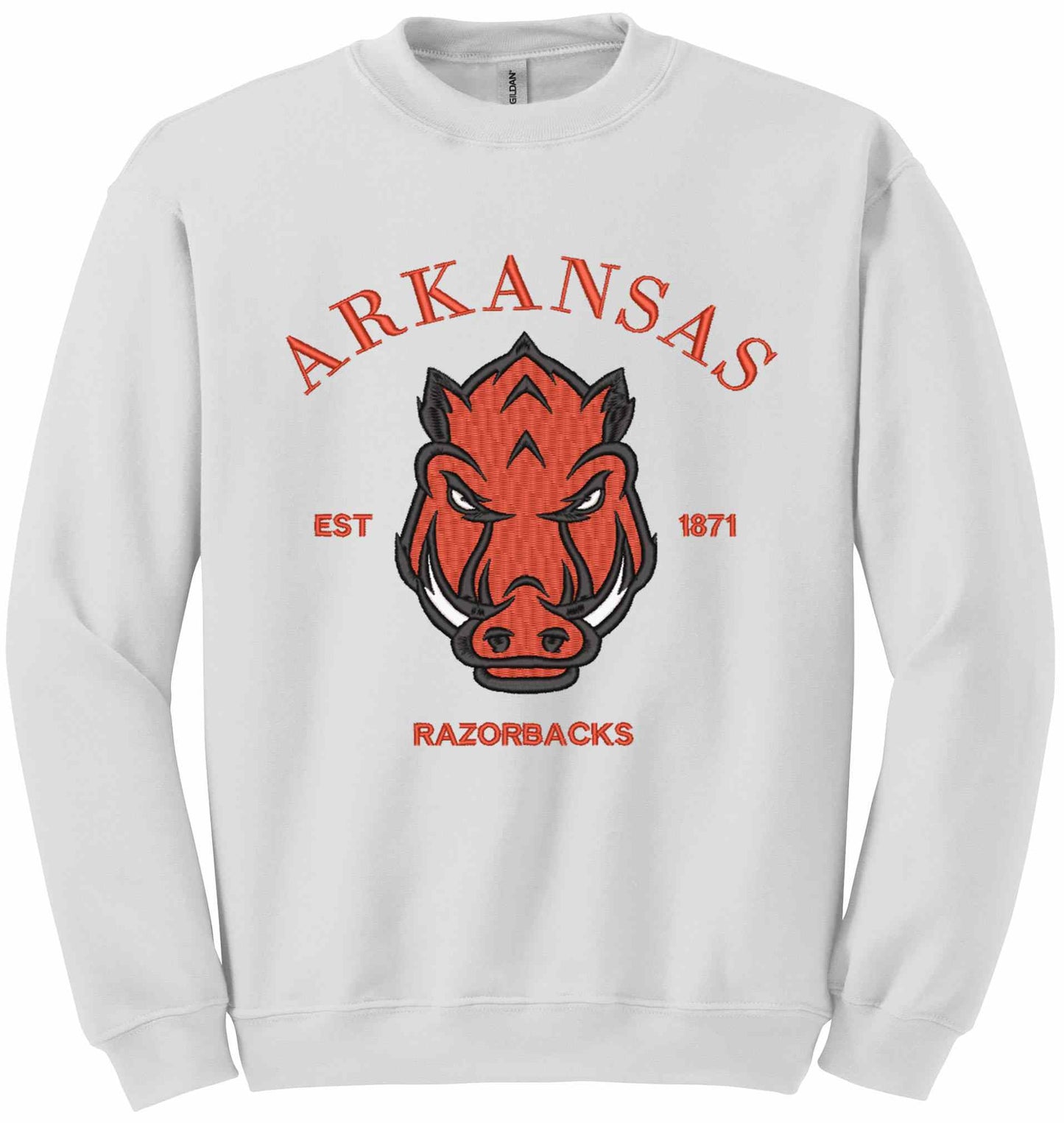 RAZORBACKS EMBROIDERED-10625 - sweatshirt