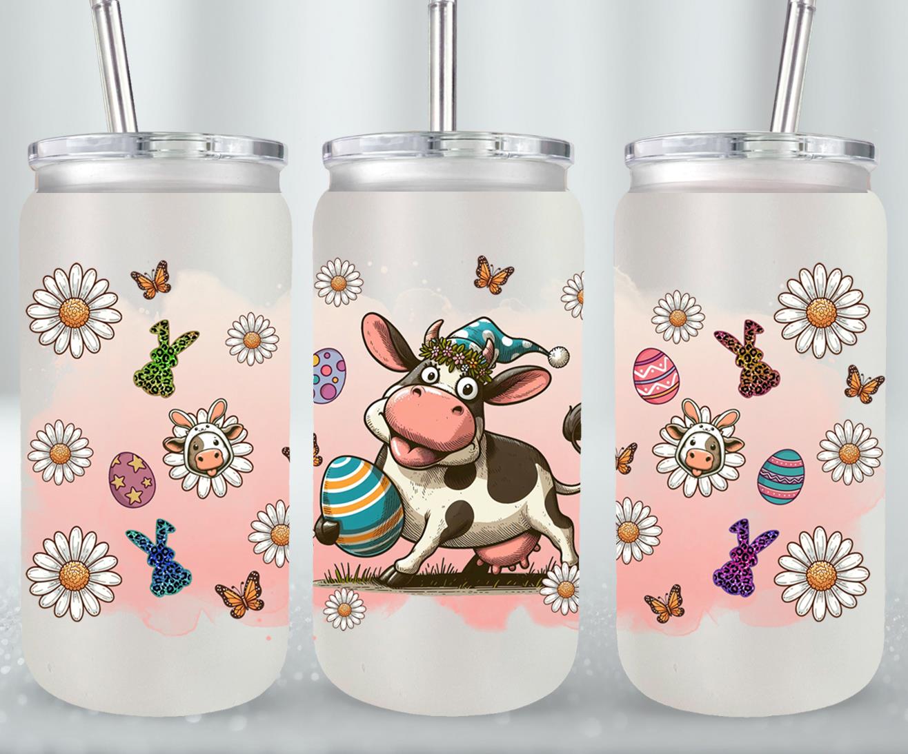 Cow Easter Day-10310 - glass can