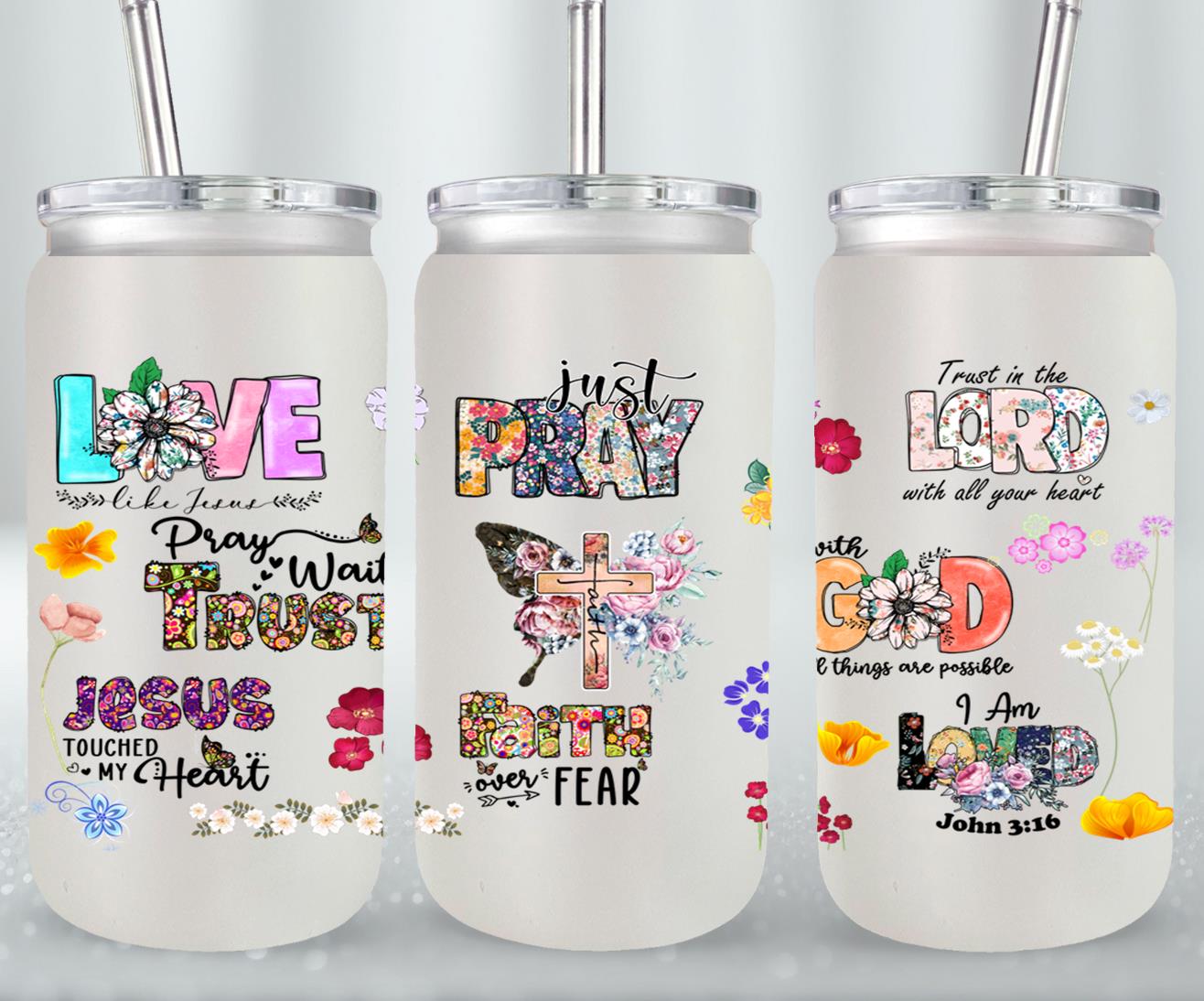 Just Pray-10213 - glass can