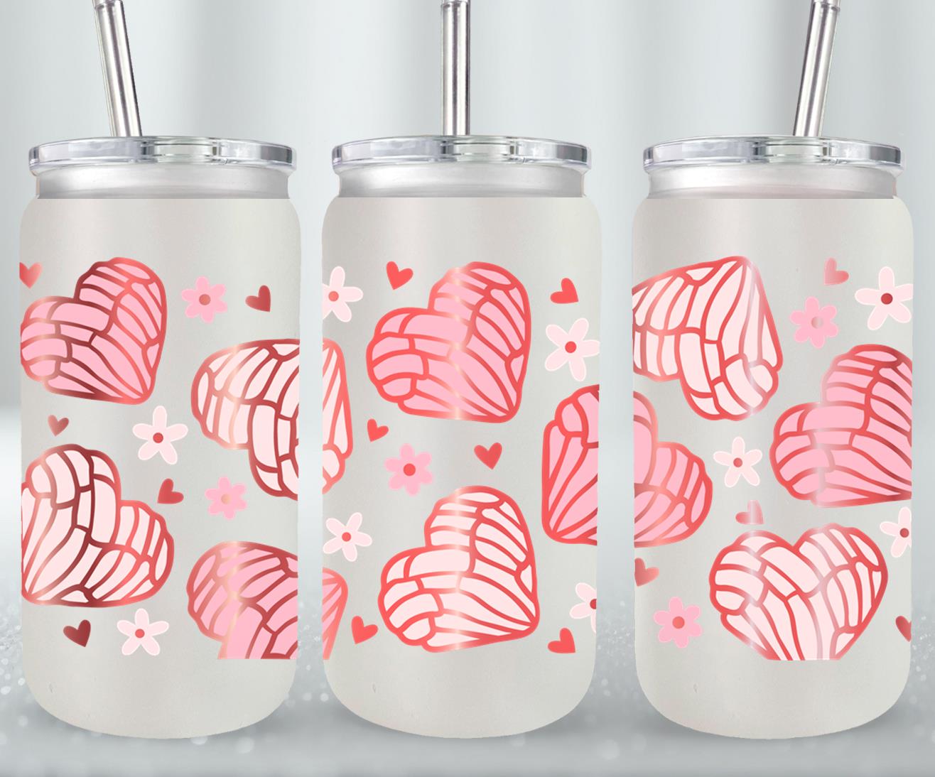 Concha Heart-10097 - glass can