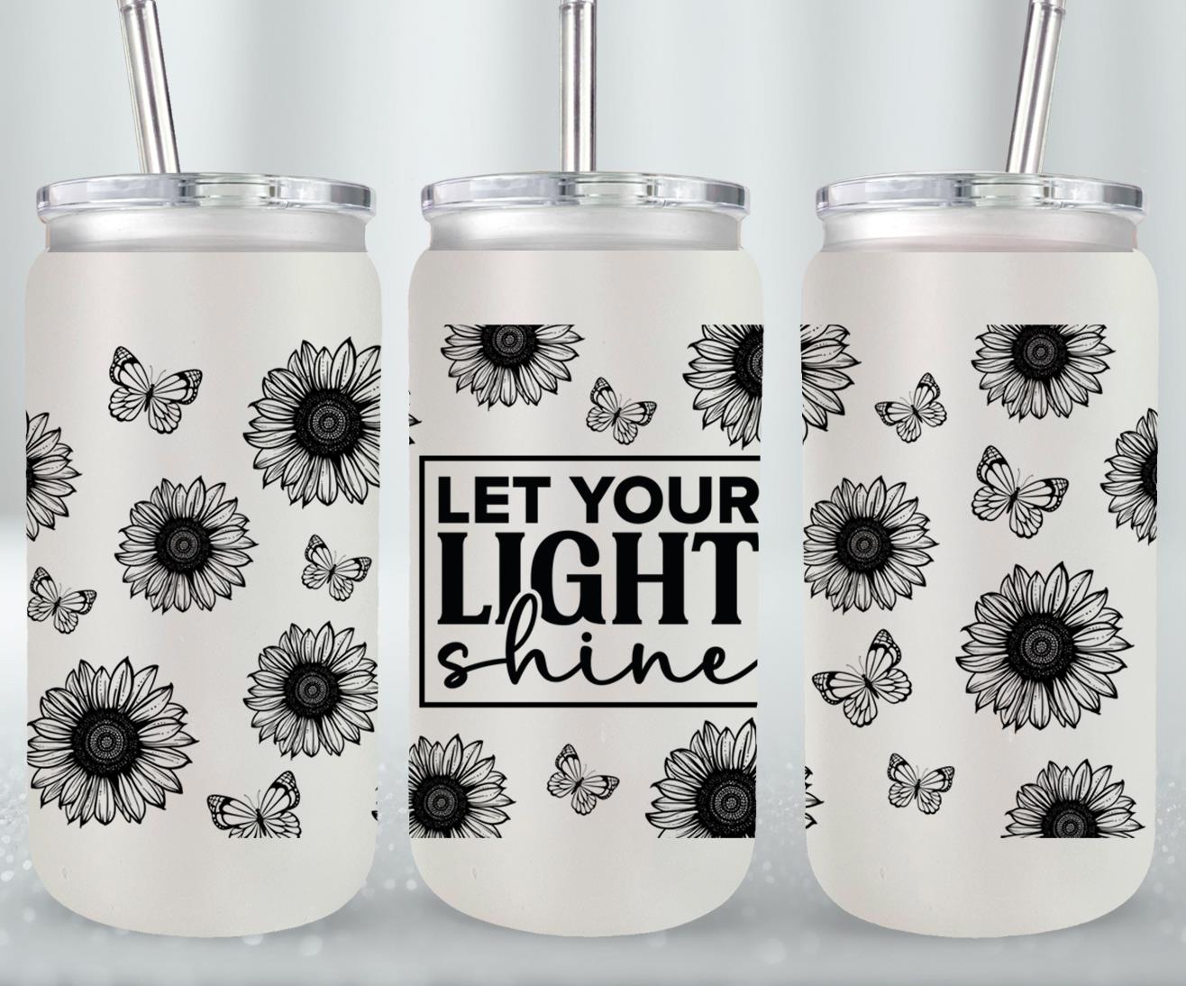 Let Your Light Shine - glass can