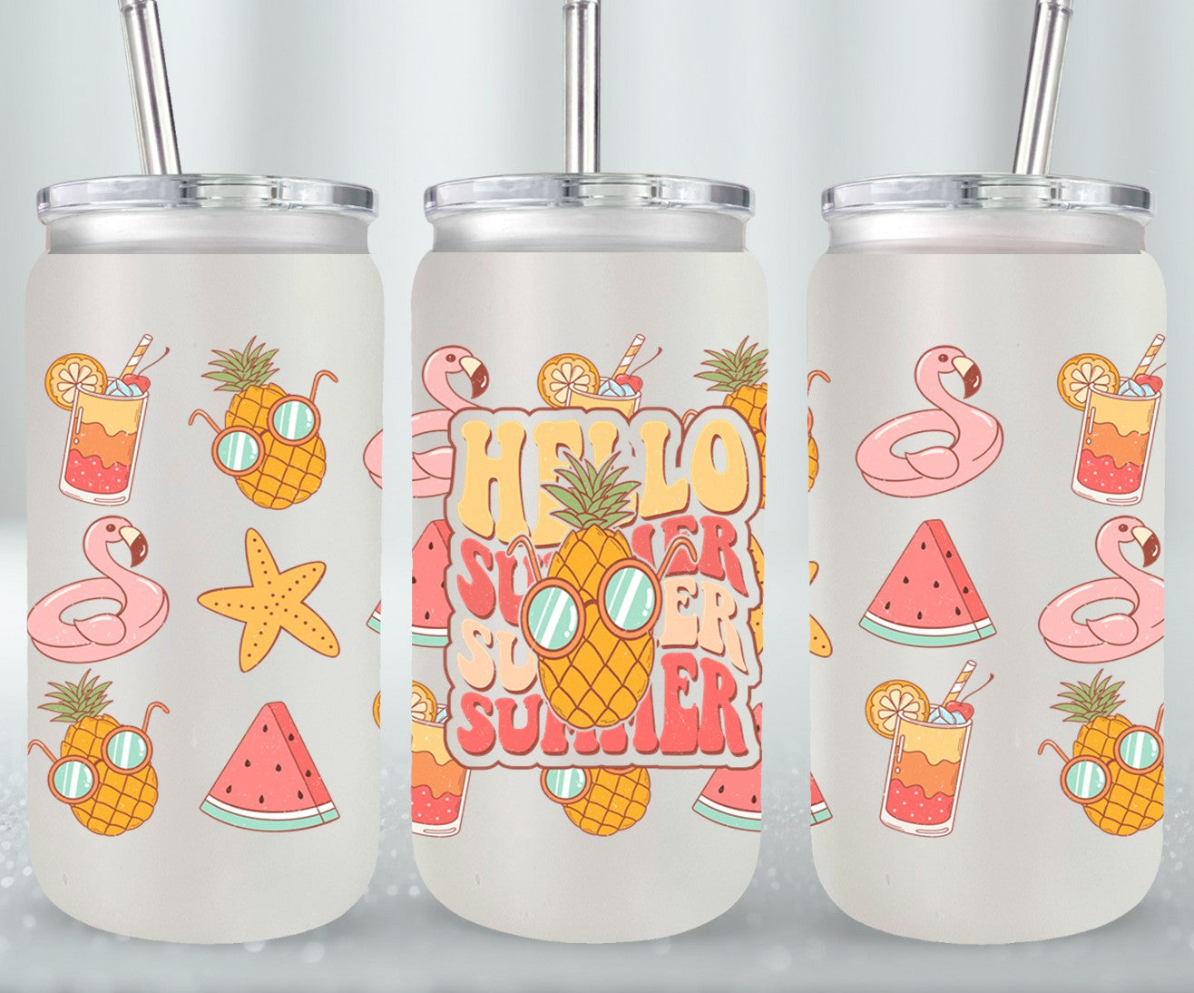 Hello Summer 2-10640 - glass can