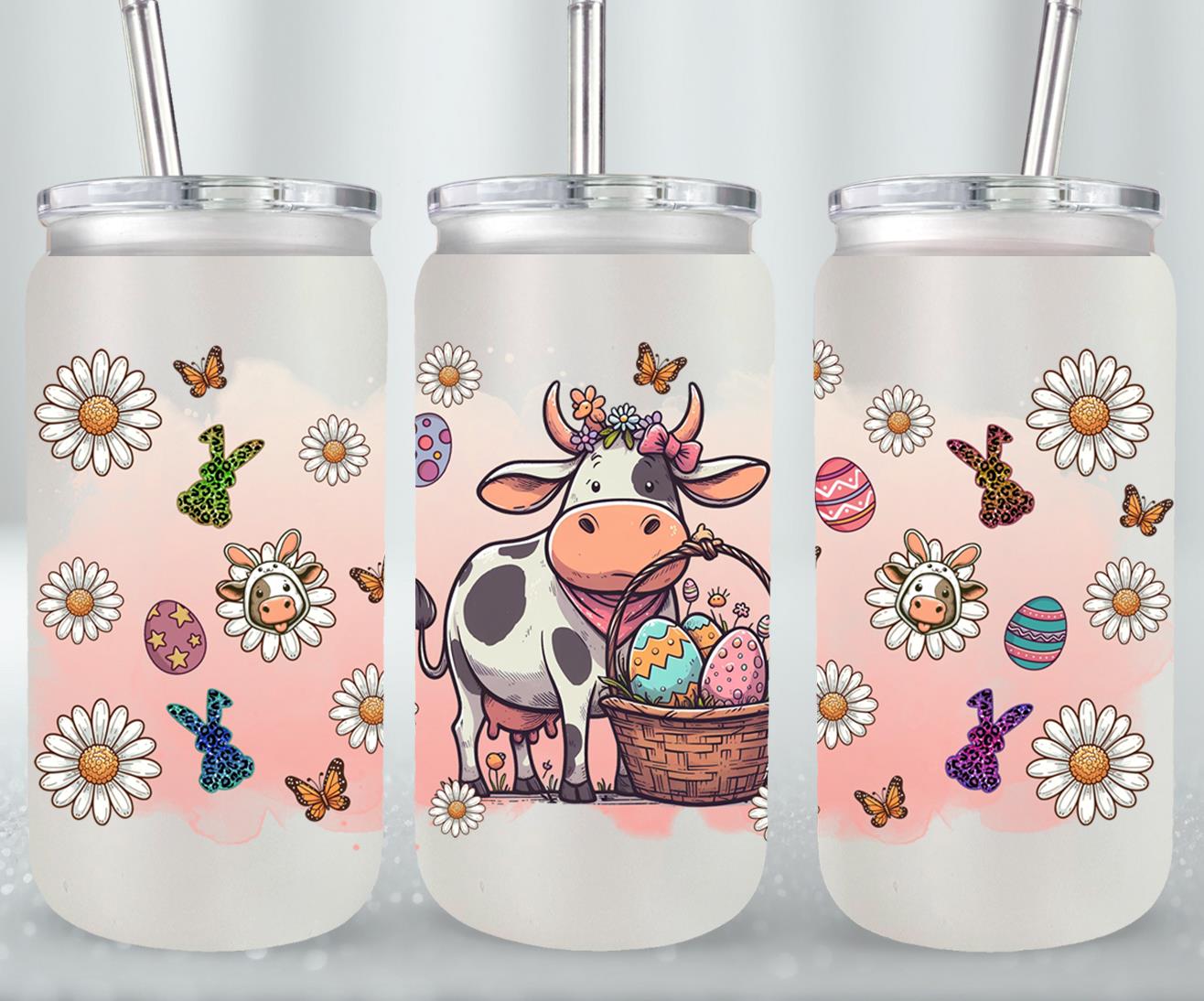 Cow Easter Day-10290 - glass can