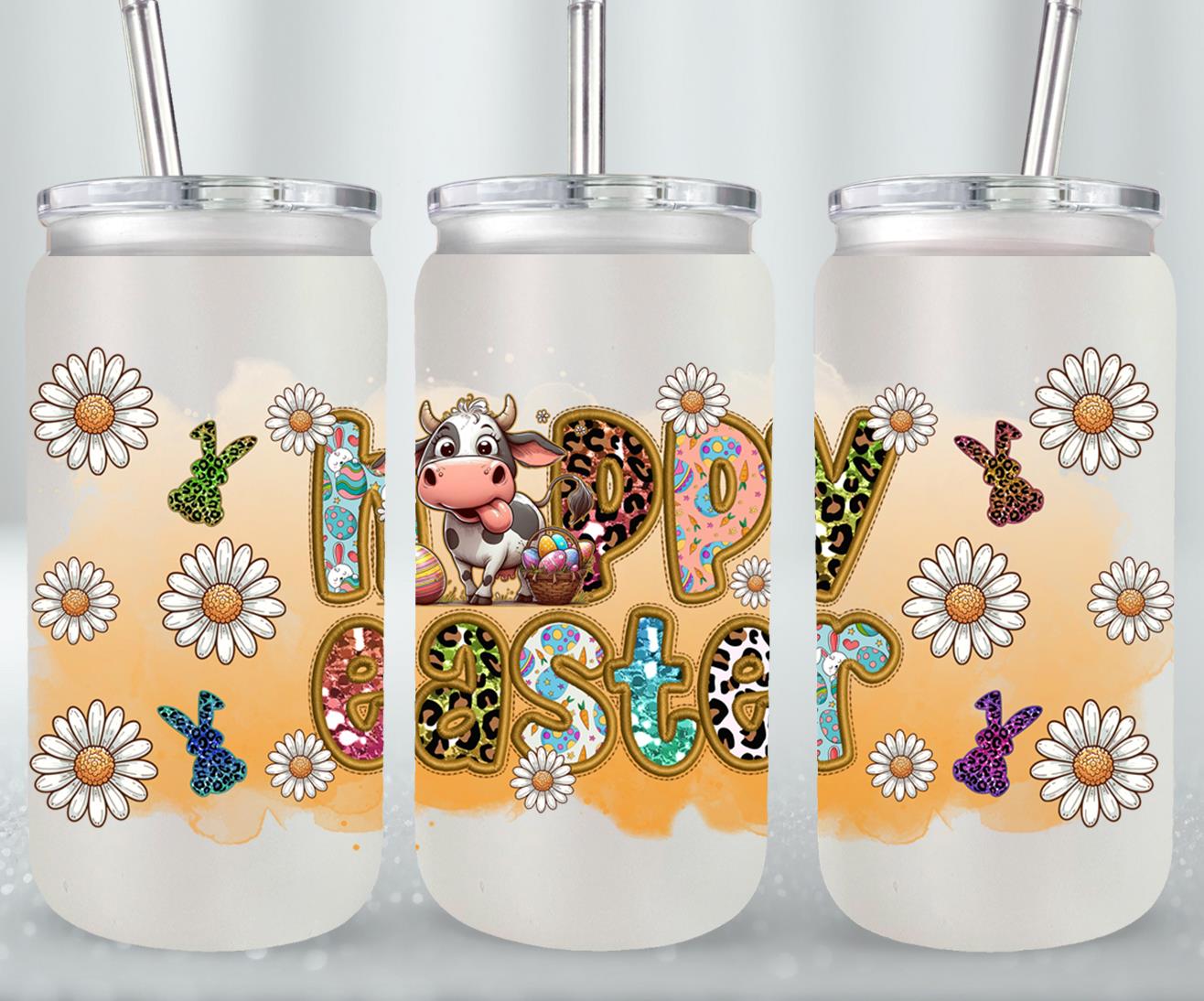 Cow Easter Day-10314 - glass can