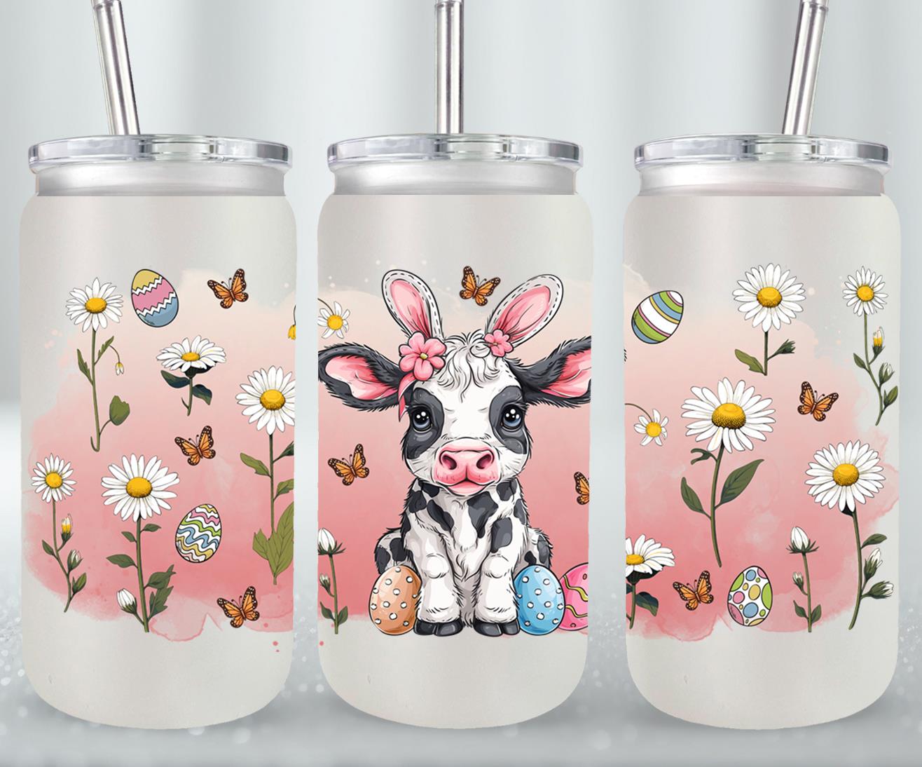 Cow Easter Day-10316 - glass can