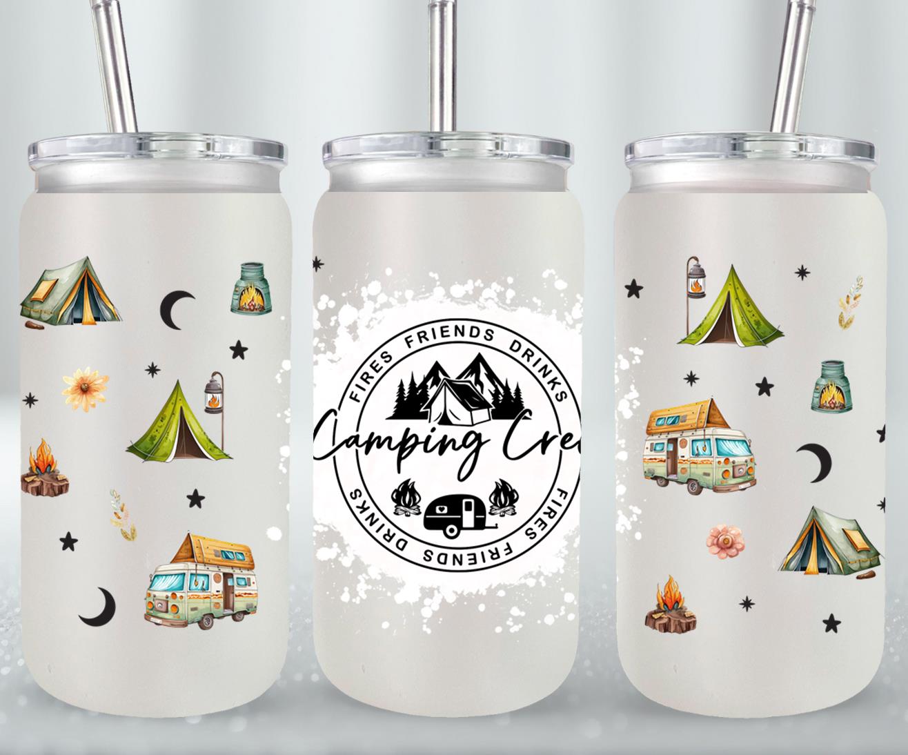 Adventure Camping - glass can
