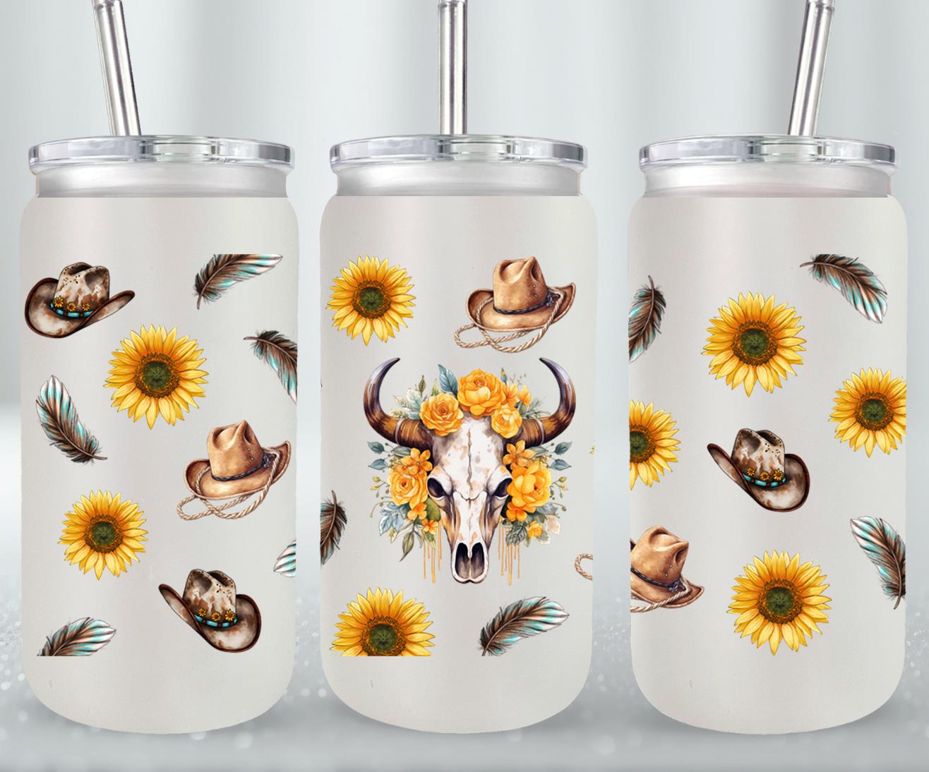 Cow Boy1-10468 - glass can