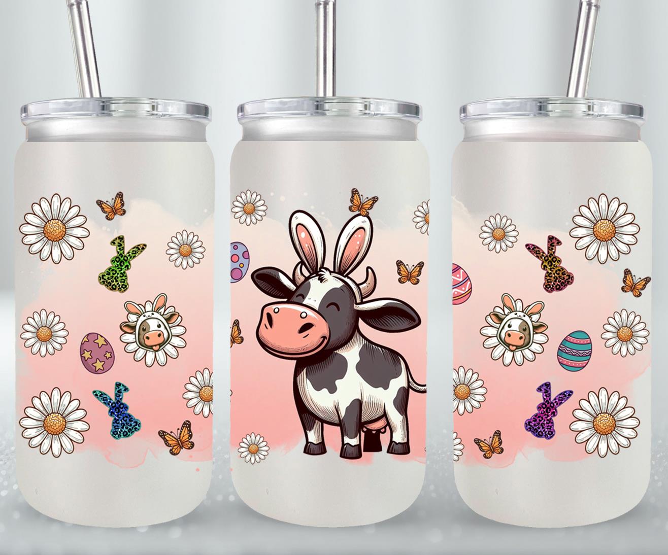 Cow Easter Day-10304 - glass can