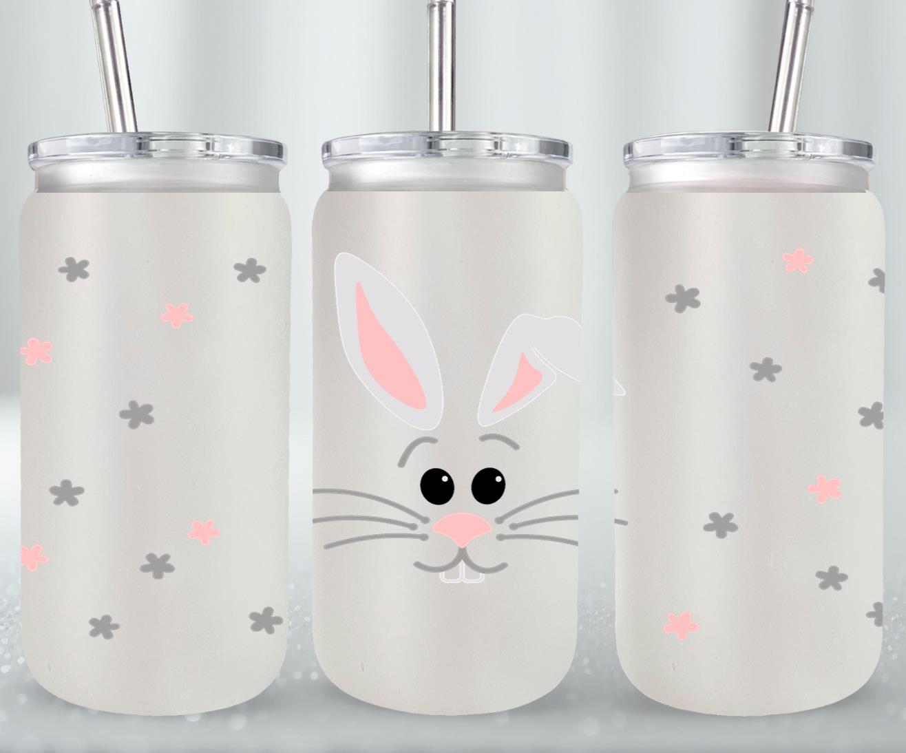 Bunny face-10454 - glass can