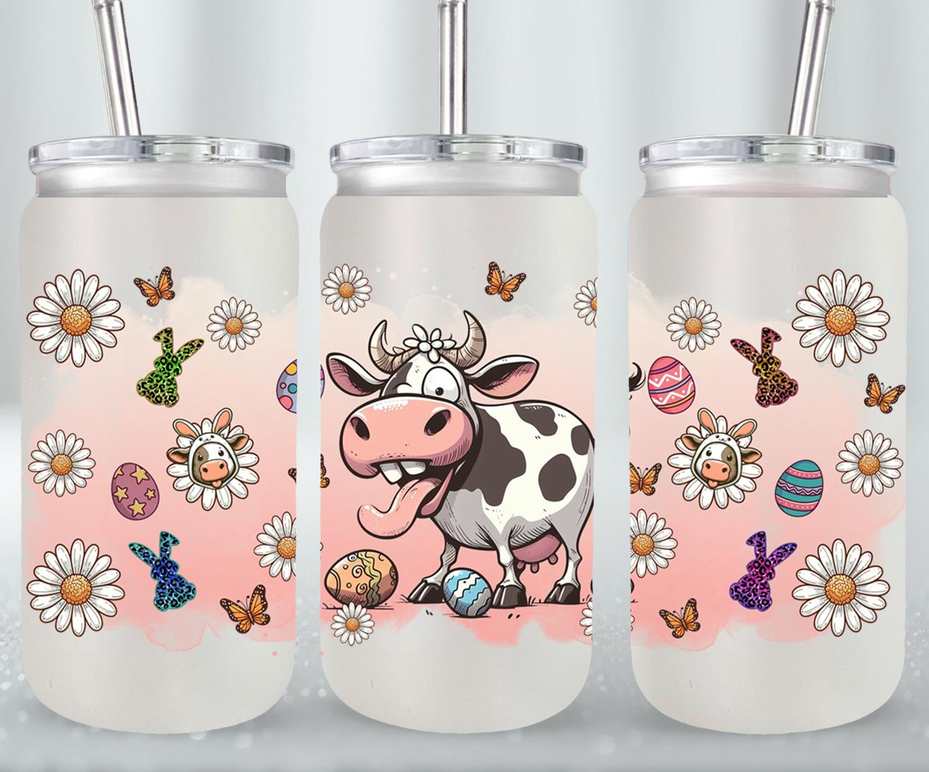 Cow Easter Day-10312 - glass can