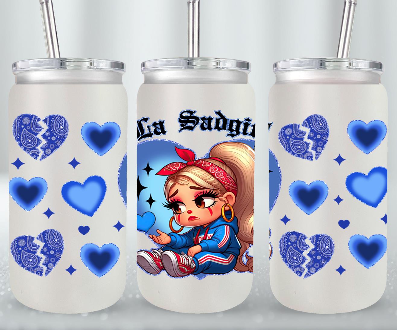 Las Sad Girl-10142 - glass can