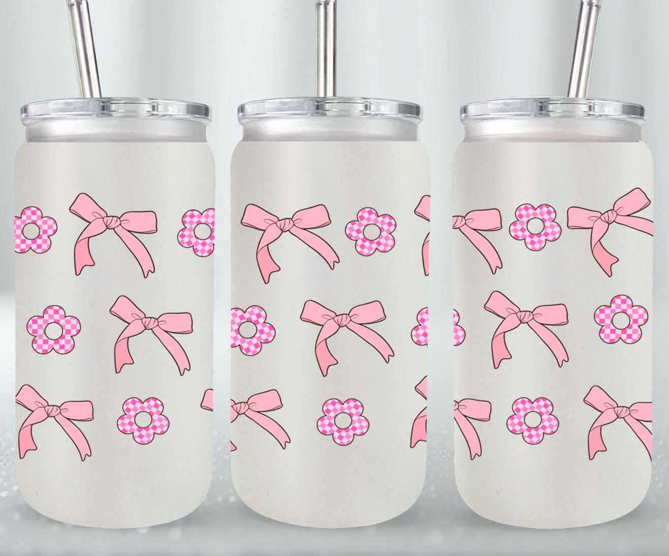 Bow Aesthetic Coquette-10245 - glass can