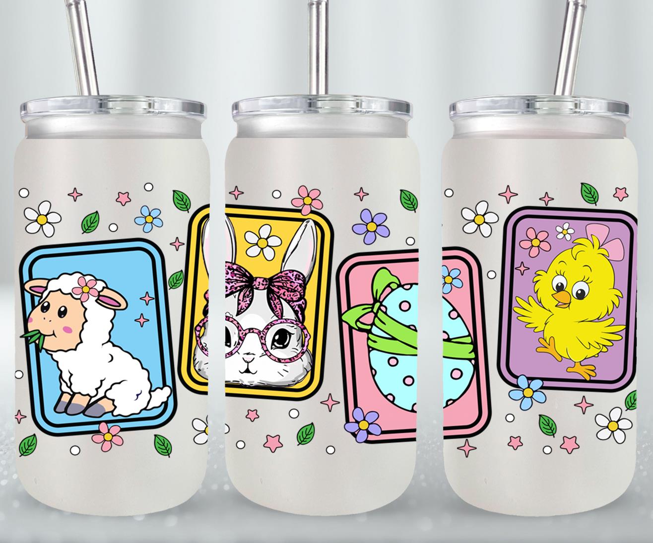 Easter Animals-10321 - glass can