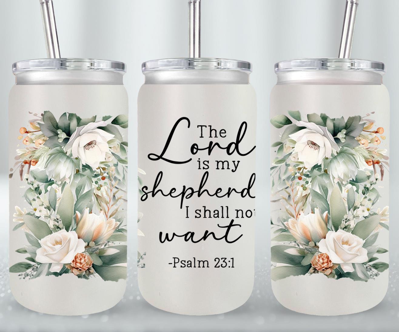 The Lord Is My Shepherd-10227 - glass can