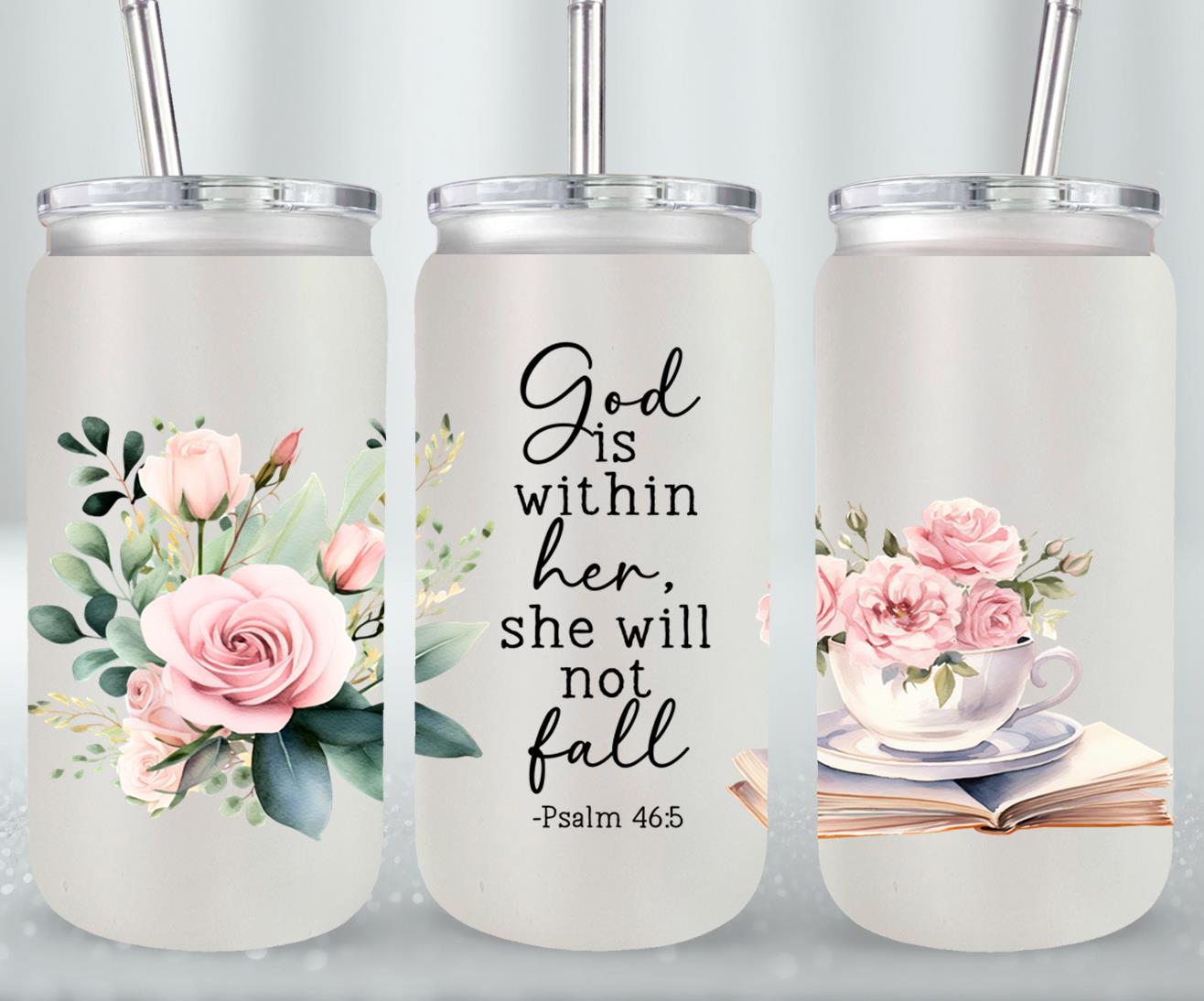God Is Within Her-10204 - glass can