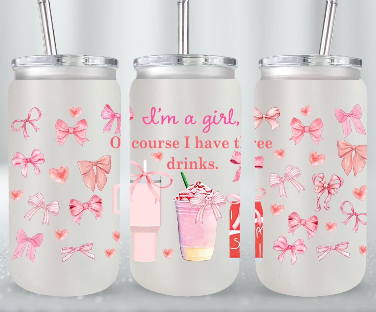 I am a Girl-10257 - glass can