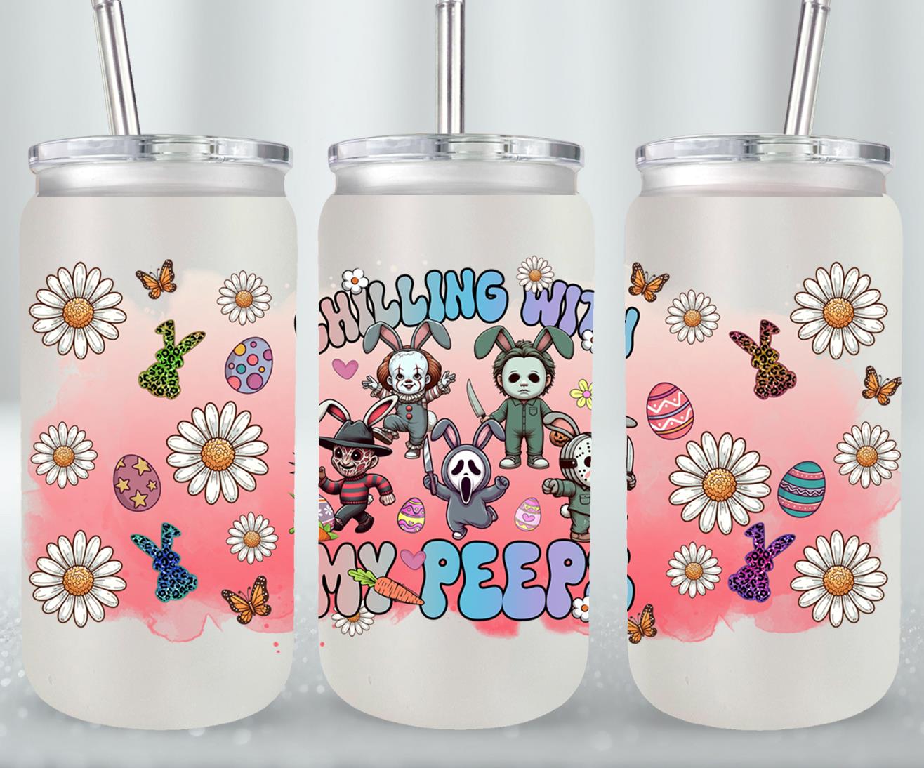 Easter Horror Killer-10329 - glass can