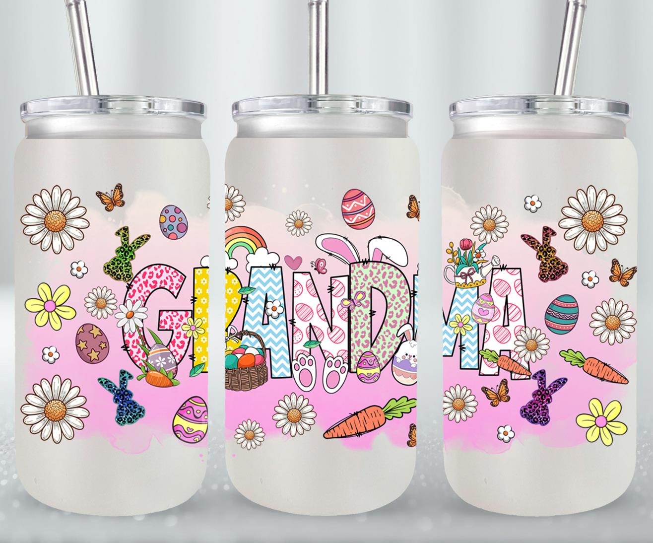 Grandma Easter Day-10355 - glass can