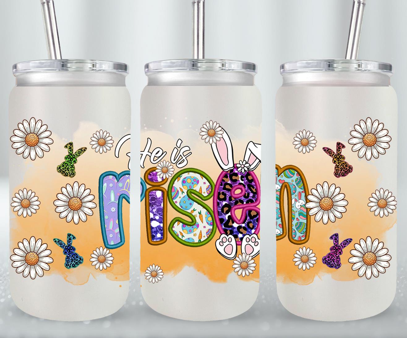 He is Risen-10364 - glass can