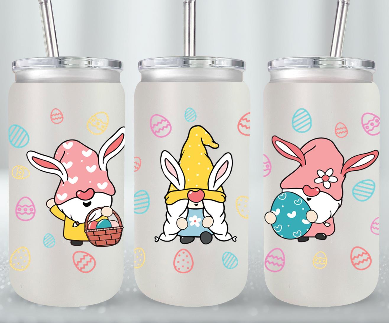 Easter Gnomeo-10327 - glass can