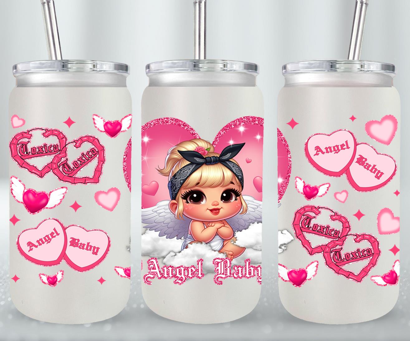 Angel Baby-10116 - glass can