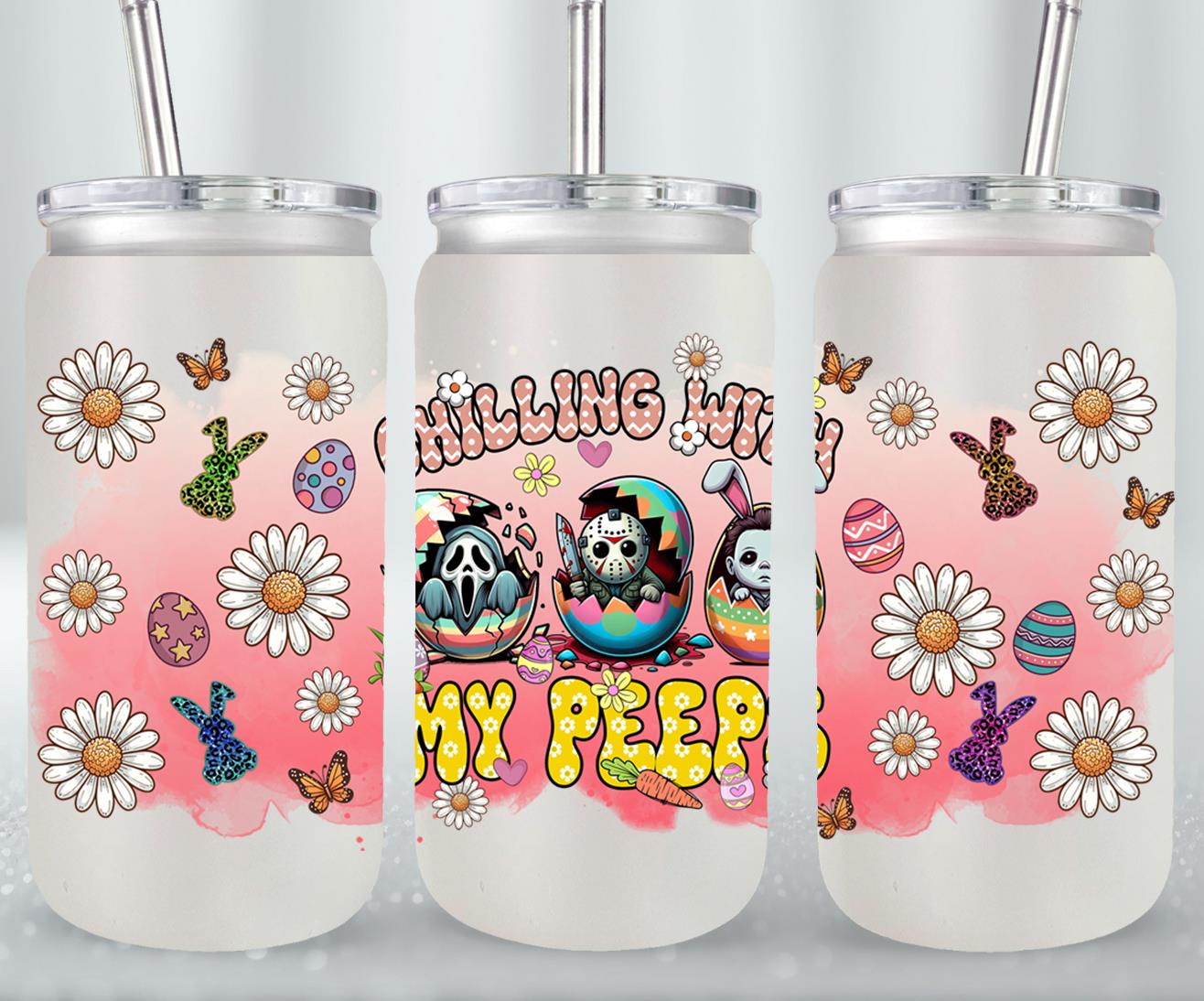 Easter Horror Killer-10335 - glass can