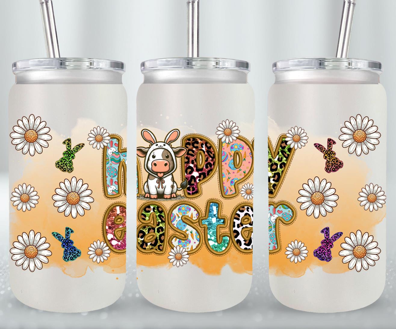 Cow Easter Day-10313 - glass can