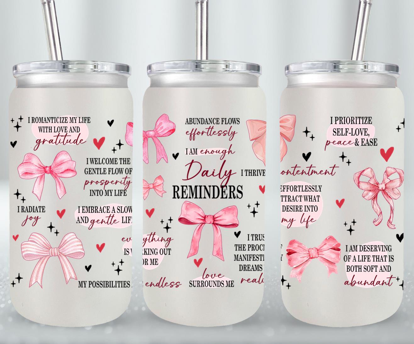 Coquette Daily Reminders-10250 - glass can