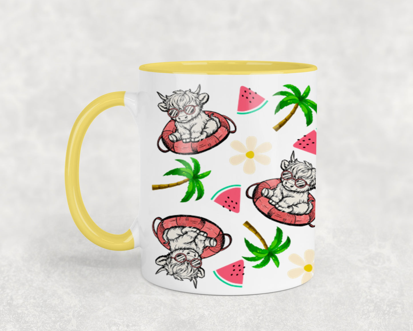 Summer Highland Cow-10670 - mugs