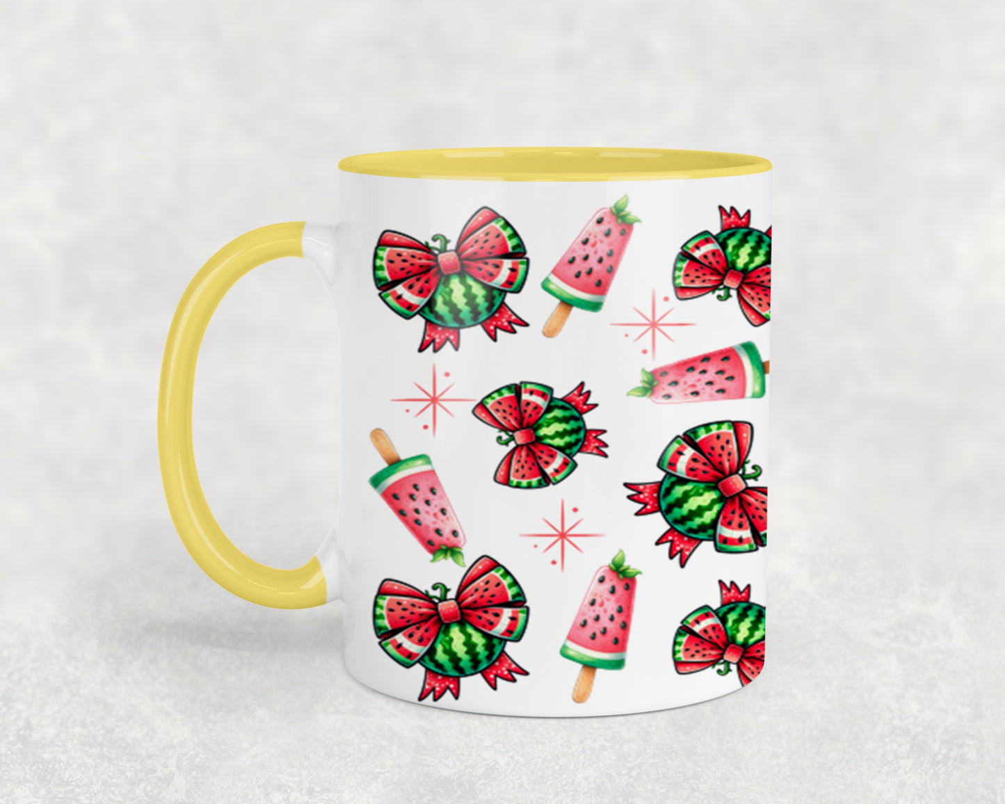 Summer Vibes Watermelon Coquette Bow-10672 - mugs