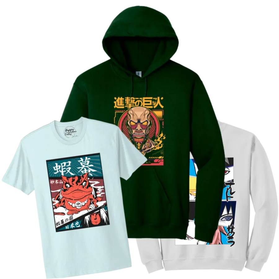 Custom t-shirts, hoodies and sweatshirts